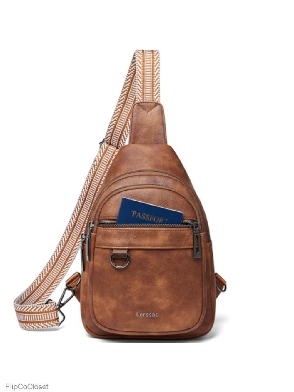 7L Vegan Leather Sling Bag Crossbody Fanny Pack Anti Theft Travel Purse